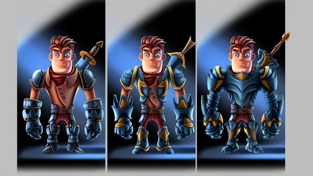Characters for mobile turn-based tactics in the fantasy genre