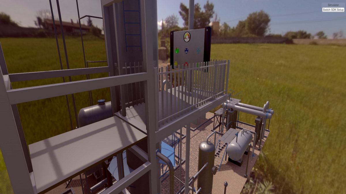VR simulator of a column of a natural gas purification plant